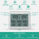 【Upgrade】ORIA Indoor Outdoor Thermometer with 3 Wireless Sensors, Digital Hygrometer Thermometer, Temperature Humidity Monitor with LCD Backlight, for Home, Office, Bedroom (White)