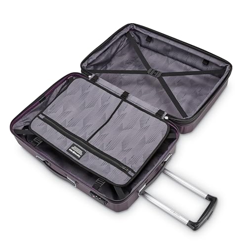 Samsonite Winfield 3 DLX Hardside Luggage with Spinner Wheels, Plum Ombre, 2PC Set (CO/MED), Winfield 3 DLX Hardside Expandable Luggage with Spinners