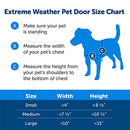 PetSafe Extreme Weather Energy Efficient Pet Door for Cats and Dogs - Insulated Flap System - Large - Plastic Frame,White