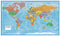 Swiftmaps World Premier Wall Map Poster Mural 24h x 36w