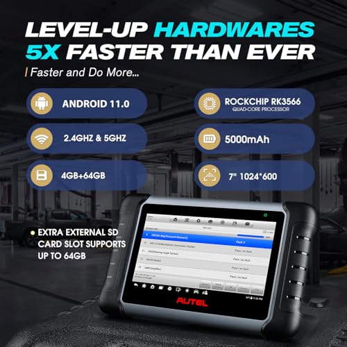 Autel MaxiPRO MP808S PRO Ver. w/ 11 OBD Adapters, 2-Year Free Update, 2024 Advanced ECU Coding Bidirectional Scan Tool, Same as MP900/ MS906S, Upgraded of DS708 DS808 MP808 30+ Service, Work w/ MV108S