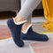 Navy Blue Slipper Socks for Women Men Girls, Fluffy Warm Socks Knitted Thick Fleece Lined Grippers Non Slip Socks Soft Cozy Winter Home House Bed Floor Slipper Socks