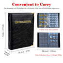 Intendvision Coin Collection Album - 20 Pages 360 Pockets Coin Storage for Collectors, 2 Coin Size Pockets Coin Holder Coin Collection Book for Coins, U.S.Pennies Dimes Nickels Quarters, Small Badges