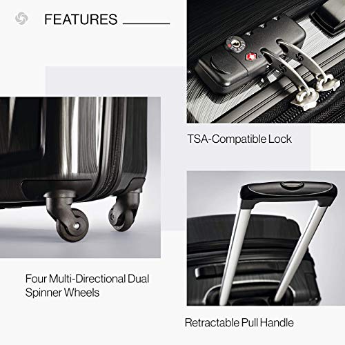 Samsonite Winfield 2 Fashion 3 Piece Spinner Luggage Set (Brushed Anthracite), Brushed Anthracite, One Size, Brushed Anthracite, One Size