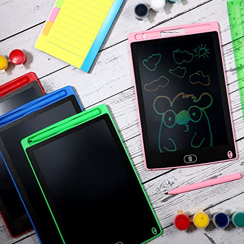 8 Pieces LCD Writing Tablet Doodle Board for Kids 8.5 Inch Colorful Lines Doodle Boards Educational Toys for Boys Girls LCD Erasable Drawing Pad Writing Pad (Blue, Red, Green, Pink)