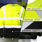 Zhanmai 6 Pack High Visibility Shirts Class 3 Reflective Safety Hi Vis Shirt Long Sleeve Wicking Safety Shirt with Pocket, Yellow, X-Large