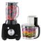 Sunbeam Multi Food Processor Plus | 2-in-1 Blender & Processor, Durable Attachments for 14 Meal Prep Tasks, 2L BPA-Free Bowl, 1.5L Glass Blender Jug for Smoothies, 2 Speeds Plus Pulse, Black,LCP6000BK