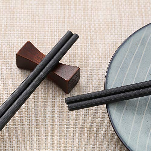 10 Pairs Fiberglass Chopsticks, Reusable Alloy Chop Sticks Non-slip Chopsticks, Dishwasher, 9 1/2 Inches