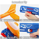 2 Pcs Flying Airplane Toys with Launcher,Foam Glider Planes,Kids Outdoor Toys Yard Games, for 4 5 6 7 8 9 10 Years Old Boys Girls, Airplane Birthday Party Supplies(Red,Blue)