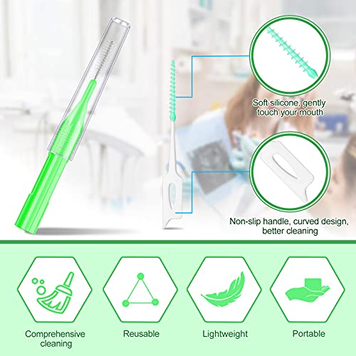 Zopeal 250 Pieces Braces Flossers Interdental Brush for Cleaner Tooth Toothpick Dental Teeth Flossing Head Oral Dental Hygiene Cleaning Tool Soft Dental Picks Refill Toothpick Cleaners (Bright Color)