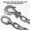 RULLINE Trailer Ultimate Connection Safety Chains Kit - 5th Wheel Ultimate Connection Safety Chains Plate Towing Accessories with 1/2in Shackles