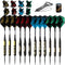 IgnatGames Steel Tip Darts Set - Professional Darts with Aluminum Shafts, Rubber O'Rings, and Extra Flights + Dart Sharpener + Innovative Case + Darts Guide