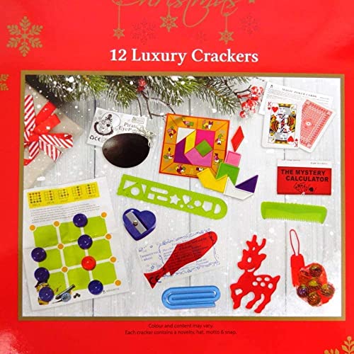 Set of 10 Large Luxury Crackers - Nutcracker & Tartan Design - Christmas Decorations