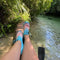 WateLves Water Shoes Mens Womens Beach Swim Shoes Quick-Dry Aqua Socks Pool Shoes for Surf Yoga Water Aerobics, G/Pink/Blue, 8.5 Women/7 Men