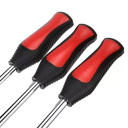 AIMALL 5x Tyre Levers Spoon Tire Irons Motorcycle Tool Kit Motorbike Outdoor Repair Set with Rim Protectors, Red