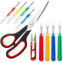 10 Pcs Sewing Seam Rippers, 4 Big and 4 Small Handy Stitch Ripper Sewing Tools with 2 Scissors for Sewing Crafting Thread Removin