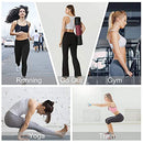 Lanbaosi Bootcut Yoga Pants for Women High Waisted Tummy Control Flare Leggings with Pockets Wide Leg Bootleg Workout Pants Black