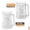 luxail Freezer Beer Mugs, Double Wall, Insulated Gel Plastic Pint Freezable Glasses, 16 oz, Clear 2 pack, Chiller Frosty Cup, Frozen Ice Freezer Mug, Freezer Cups.