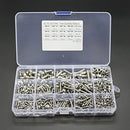 Box 500Pcs NUZAMAS M3 M4 M5 304 Stainless Steel Machine Screws and Nuts Kit, Button Head, Hex Socket Bolts Fasteners Assortment Set, Keys