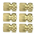 Gardeningwill 6Pcs Brass Garden Lawn 1/2" Water Hose Pipe Fitting Quick Connector 1/2" Quick Connectors