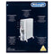 De'Longhi, Portable Oil Column Heater, 2400W with Timer, Addional Fan to Boost Heat, Castors and Cool-Touch Handle, 24 H, DL2401TF, White