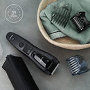 Panasonic Beard, Hair and Body Trimmer, Rechargeable with 45° Nano-Polished Japanese Stainless Steel Blades, 39 Length Settings, 3 Comb Attachments, 50-Minute Battery Life, and Washable Design (ER-GB62-H541)