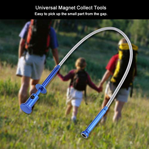 Magnet Pick Up Tool Flexible Grabber Reacher Magnetic Long Spring Grip 4 Claw with LED Light for Garden Home Toilet Gadget Sewer Pickup Tools