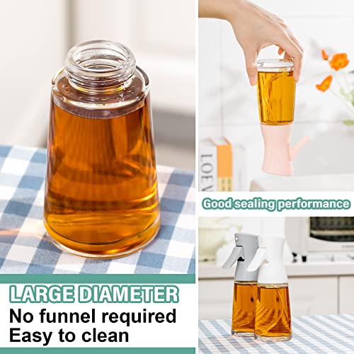 Lallisa 4 Pcs Oil Sprayer for Cooking 180 ml Glass Olive Oil Sprayer Mister Oil Dispenser Bottle for Kitchen Oil Vinegar Spritzer for Air Fryer Gadgets Making Baking Frying Bbq Salad Accessories