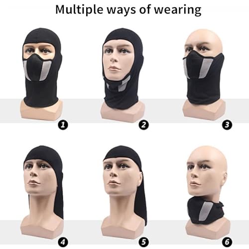 Nomel Ski Motorcycle Cycling Balaclava Full Face Mask Neck Scarf Windproof Outdoor AU (Black) A43