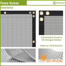 FLORALEAF 5' x 50' Privacy Screen Fence Windscreen Mesh Shade Net Cover Heavy Duty Fencing 90% Blockage for Outdoor Wall Garden Yard Backyard - Custom Size Available