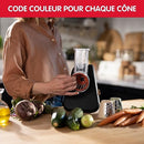 Moulinex Eco Respect DJ77EN10 Vegetable Slicer, Ecological Design, Salads, Cut Vegetables, 3 Cones (Chopper, Grater, Mandolin), Made in France