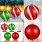 Wettarn Set of 8 Large Christmas Ball Ornaments 6 Inch Glitter Hanging Christmas Plastic Balls Indoor and Outdoor Hanging Christmas Tree Decorations for Lawn Yard Garden Party (Classic Style)