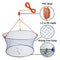 Palmyth Wire Grid Bottom Crab Nets Two Ring Crab Kit with Harness and Bait Clip 24 X 20 X 12