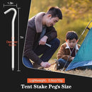 12/24/48 Pack Tent Pegs, Aluminum Tent Stakes Pegs with Hook, 7" Hexagon Rod Lightweight Canopy Stakes Pegs for Camping, Canopy, Outdoor Decoration(7", 12 Pack)