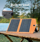 LUVKNIT 10W Portable Solar Charger Power Bank, 5V 3A Folding Solar Panel Solar Cell with High-Efficiency Battery Charger Panel for Camping Hiking Backpacking Outdoor Trip Compatible with Phones Tablet