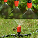 Yulaiyoen Three-Way Atomizing Nozzle 1/4 Inch, 50 Pcs Adjustable Micro Spray Irrigation Emitters, Drip Irrigation Parts Accessories for Patio Lawn Greenhouse Vegetable Irrigation Supplies