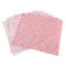 7pcs Pink Flowers Squares Cotton Fabric, Quilting Sewing Precut Material Sheet, for DIY Craft Sewing Handwork(25 * 25cm)