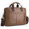 SPAHER Mens Leather Laptop Bag Briefcases for Men 14 Inch Leather Briefcase Business Work Laptop Handbag Shoulder Bag Office Bag for Men Laptop Messenger Bag