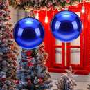 4 Pcs Large Christmas Ball Ornaments Giant Commercial Grade Plastic Christmas Ball Hanging Decorations 8'' (200 Mm) for Outdoor Holiday Party Decors Christmas Tree(Shiny Blue)