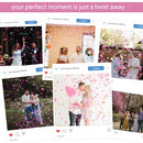 Gender Reveal Confetti Cannon - 4 Pack - Heart Shaped Pink Gender Reveal Cannons | Baby Gender Reveal Poppers | Boy or Girl Gender Reveal | Pink Confetti Poppers | Pink Party Poppers Confetti Shooter