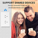 ZigBee Wall Outlet Socket,Wall Charger Outlet Socket, 16A Plug Charger Smart Power Point GPO Voice Control Compatible with Alexa & Google Assistant, Timer Schedule,SAA Certified Overload Protection