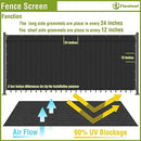 FLORALEAF Privacy Fence Screen Heavy Duty Shade Net Fabric with Brass Gromment Outdoor Windscreen-Black, 6' x 50'