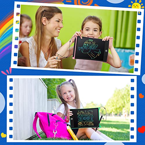 Zonon 4 Pcs LCD Writing Tablet for Kids 8.5 Inch Doodle Board Drawing Tablet Toddler Toys Gifts LCD Writing Board Electronic Erasable Reusable Writing Drawing Pad(Dark Blue, Pink, Red, Green)