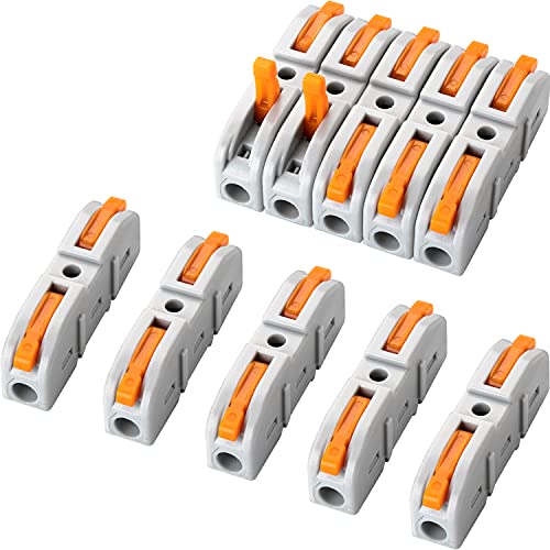 ((SPL-1) x 50) - GKEEMARS 50 Pcs Wire Connector, 1 Conductor Compact Wire Connectors Splicing Connectors for Circuit Inline 28-12 AWG (Orange)