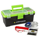 Wakeman Fishing Single Tray Tackle Box- 55 Piece Tackle Gear Kit Includes Sinkers, Hooks Lures Bobbers Swivels and Fishing Line by Outdoors Lime Green