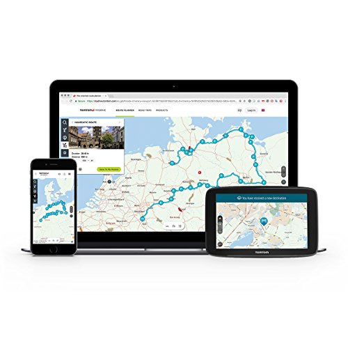 TomTom 5 Inch Car Sat Nav GO Basic with Updates via Wi-Fi, Lifetime Traffic via Smartphone and EU Maps, Smartphone Messages, Resistive Screen and TMC Receiver