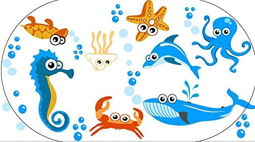 Bath Mats for Tub Kids,Non Slip Baby Bath Mat with Suction Cups for Tub Shower Anti-Slip Mat Cartoon Non Slip Bathtub Mat for Kids,27 x 15 Inch Cute Pattern Design