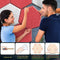 ZHERMAO 12 Pack Hexagon Acoustic Panels Beveled Edge Sound Proof Foam Panels, 14"X13"X 0.4" High Density Sound Proofing Padding for Wall, Acoustic Treatment for Studio, Home and Office (Grey Red)