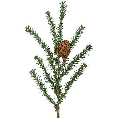 Vickerman 24" Caramel Pine Artificial Christmas Tree Unlit- Featuring 480 PVC Tips - Pine Cone Accented - Seasonal Indoor Home Decor with Decorative Burlap Base