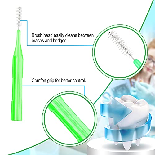 Zopeal 250 Pieces Braces Flossers Interdental Brush for Cleaner Tooth Toothpick Dental Teeth Flossing Head Oral Dental Hygiene Cleaning Tool Soft Dental Picks Refill Toothpick Cleaners (Bright Color)